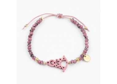 Virgen del Rocío. Pulsera Ágatas.