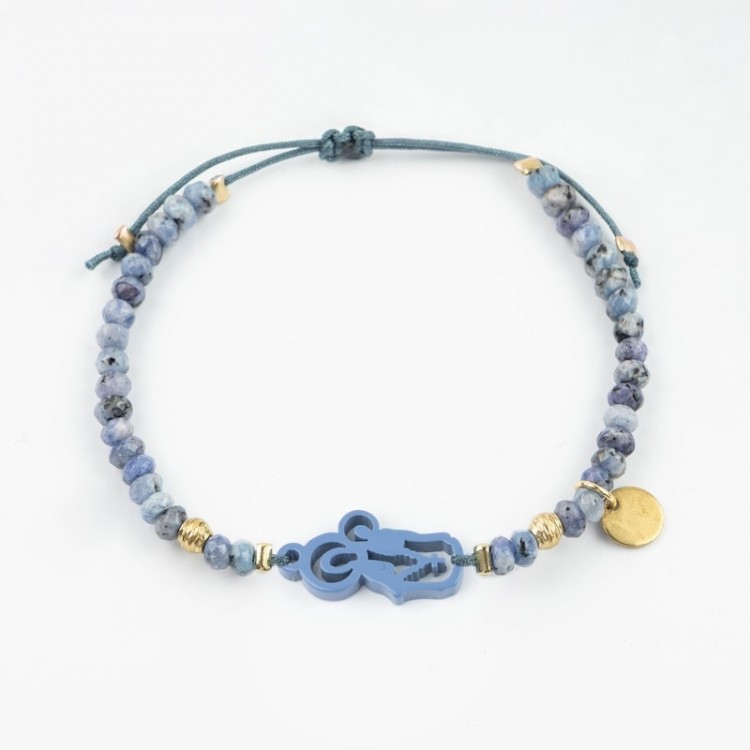Virgen del Rosario. Pulsera Ágatas.