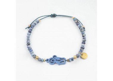 Virgen del Rosario. Pulsera Ágatas.