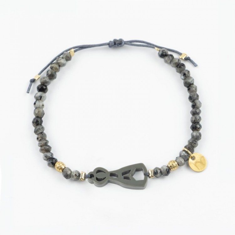 Virgen de Fátima. Pulsera Ágatas.