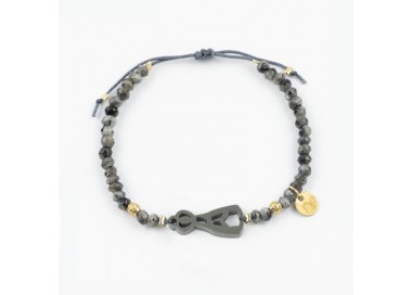 Virgen de Fátima. Pulsera Ágatas.