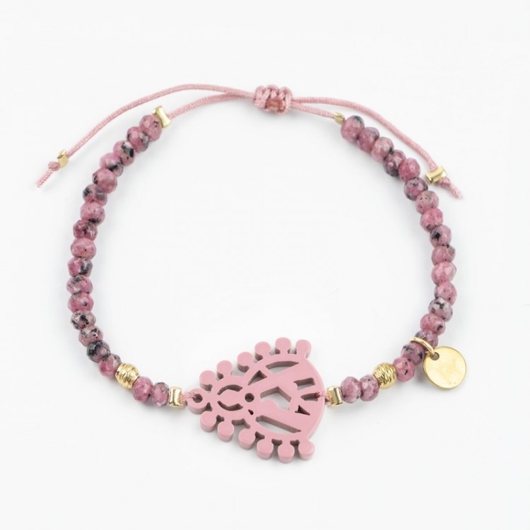 Virgen de la Cabeza. Pulsera Ágatas.