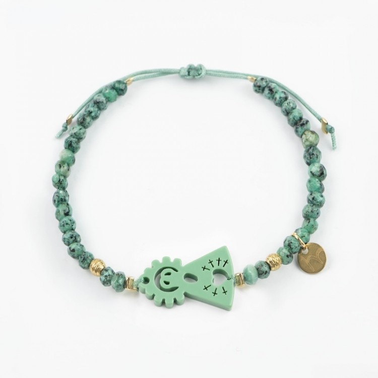 Virgen de los Dolores. Pulsera Ágatas.