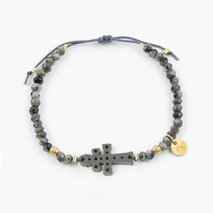 Cruz de Caravaca. Pulsera Ágatas.
