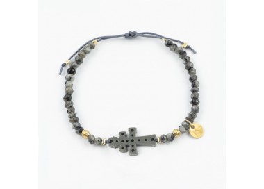 Cruz de Caravaca. Pulsera Ágatas.