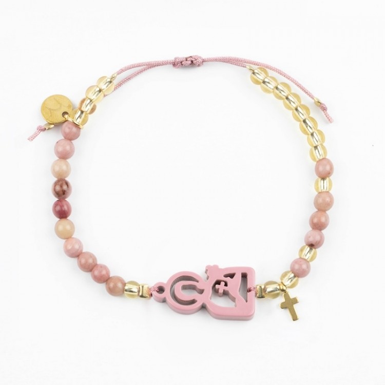 Santa Gema. Pulsera Rosario