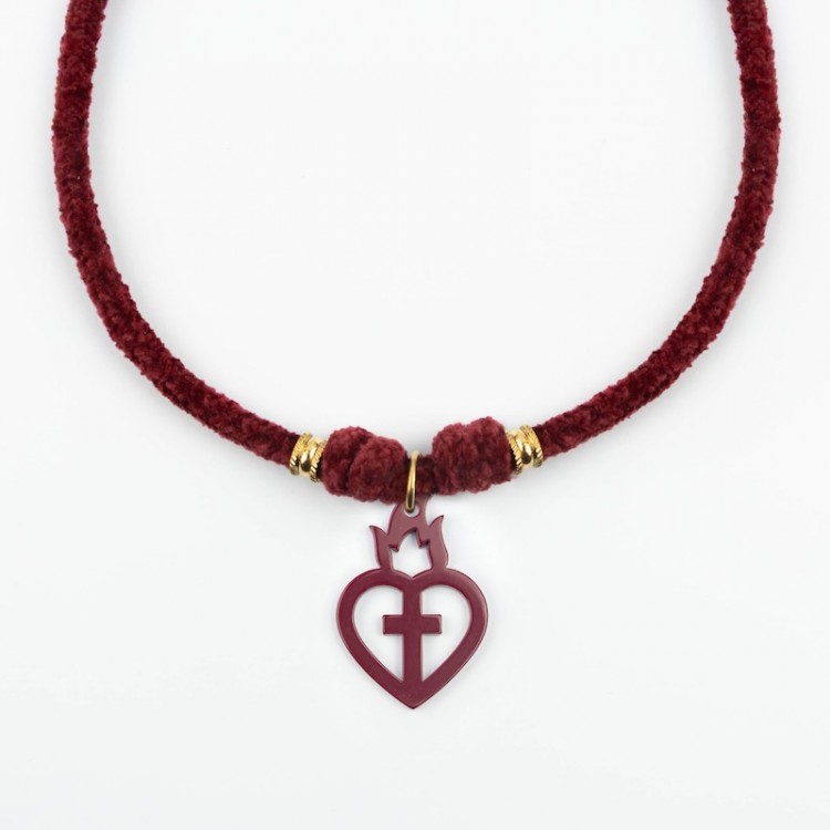 Sagrado Corazón. Gargantilla Chenilla
