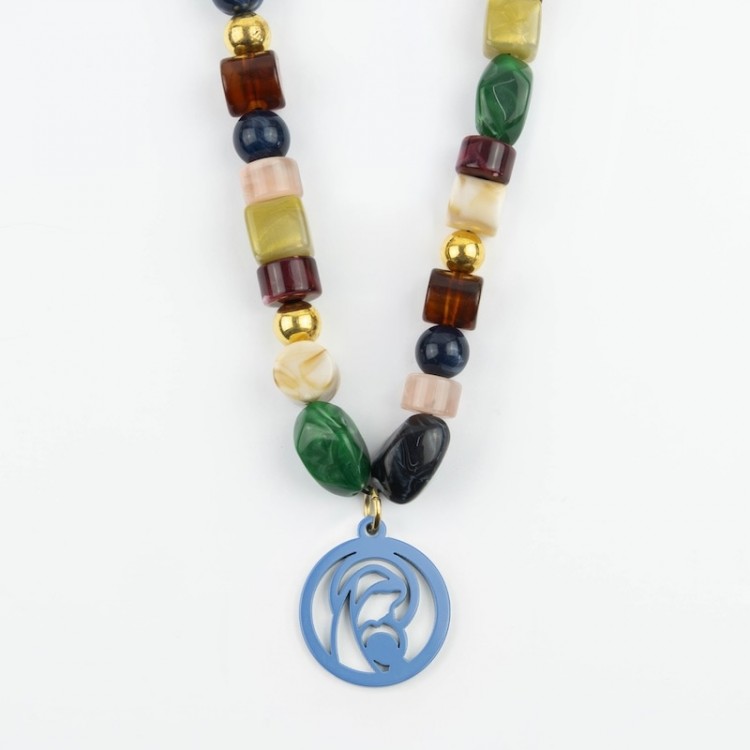 Virgen Madre. Collar Resina