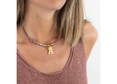 Virgen del la Montaña. Gargantilla Cordón Multicolor
