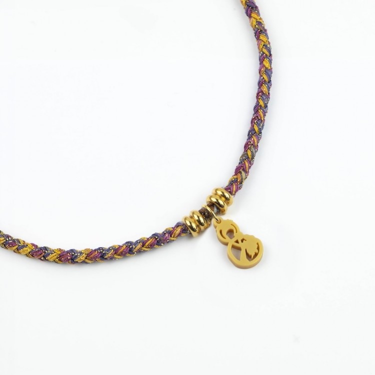 Virgen del Perpetuo Socorro. Gargantilla Cordón Multicolor