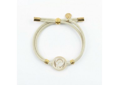 Virgen Niña. Pulsera Elástica Nácar