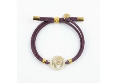 Virgen Madre. Pulsera Elástica Nácar
