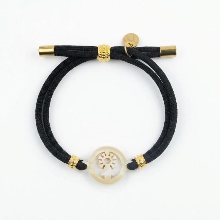 Virgen del Pilar. Pulsera Elástica Nácar