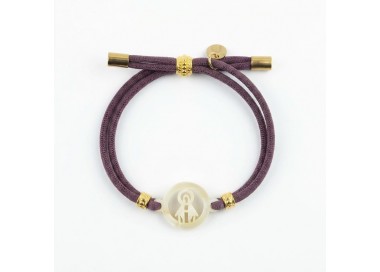 Virgen Milagrosa. Pulsera Elástica Nácar
