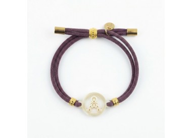 Virgen del Rocío. Pulsera Elástica Nácar
