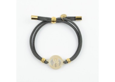 Virgen de los Desamparados. Pulsera Elástica Nácar