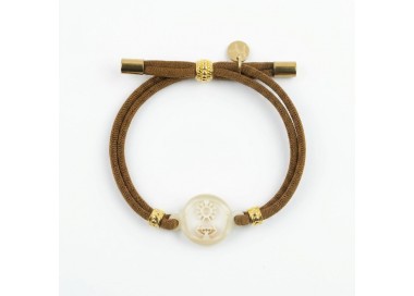 Virgen de Covadonga. Pulsera Elástica Nácar