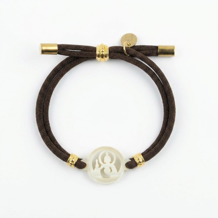 San Judas Tadeo. Pulsera Elástica Nácar