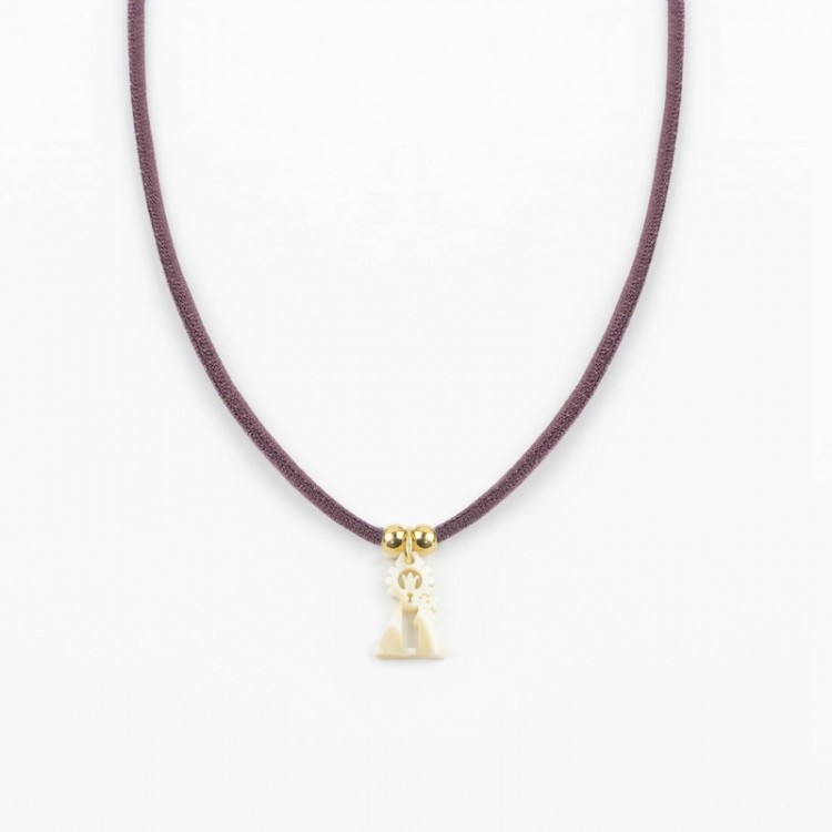 Virgen de los Desamparados. Gargantilla Elástica Mini