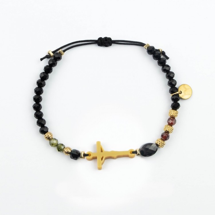 Cristo. Pulsera Cristal y Circón.
