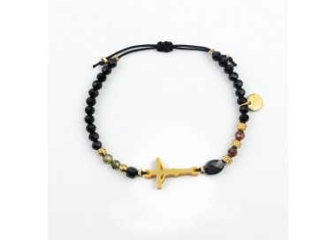 Cristo. Pulsera Cristal y Circón.