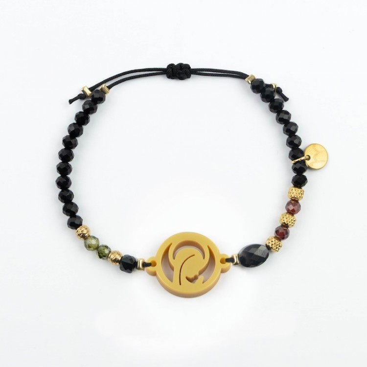 Virgen Niña. Pulsera Cristal y Circón.