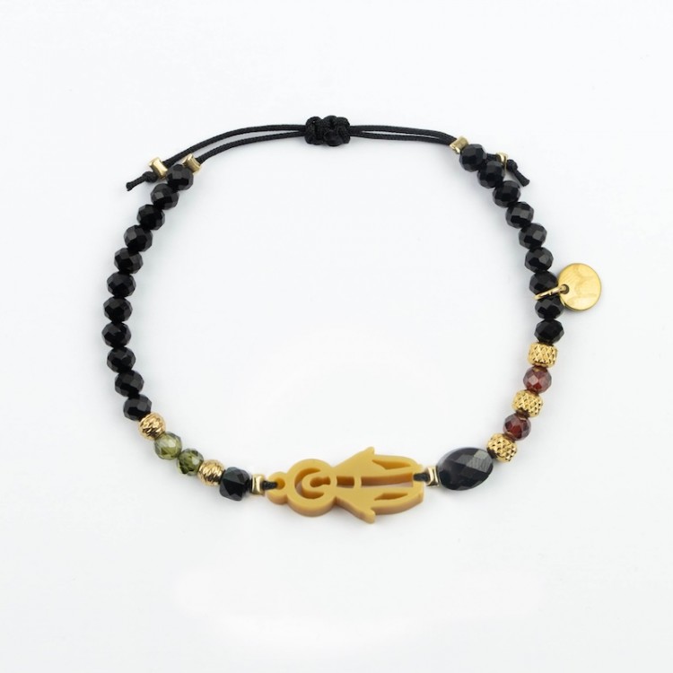 Virgen Milagrosa. Pulsera Cristal y Circón.