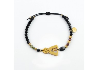 Virgen Macarena. Pulsera Cristal y Circón.