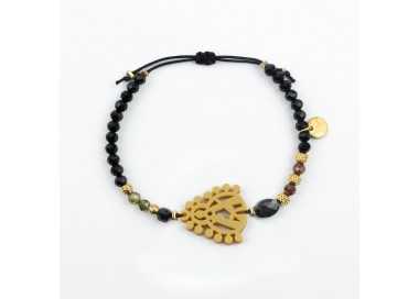 Virgen de la Cabeza. Pulsera Cristal y Circón.