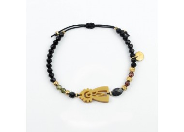 Virgen de la Soledad. Pulsera Cristal y Circón.