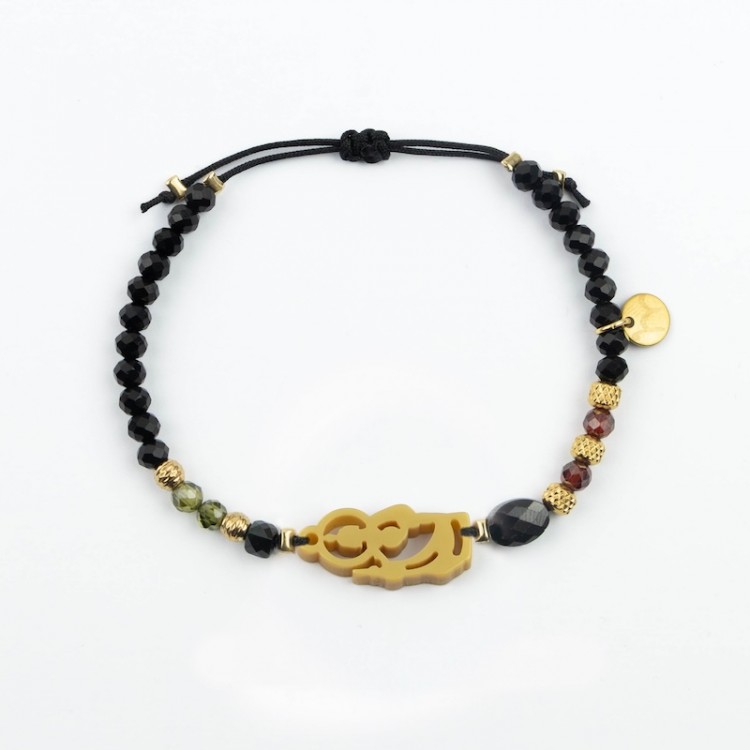 San Judas. Pulsera Cristal y Circón.
