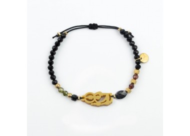 San Judas. Pulsera Cristal y Circón.