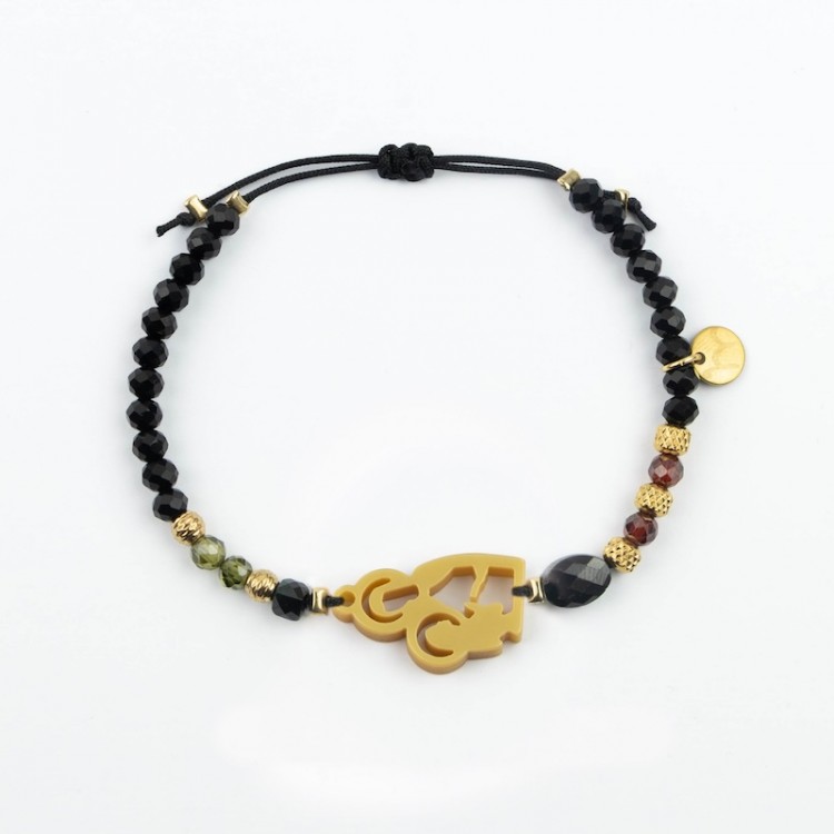 Santa Ana. Pulsera Cristal y Circón.