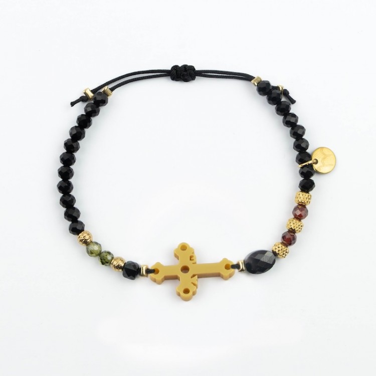 Cruz de la Victoria. Pulsera Cristal y Circón.