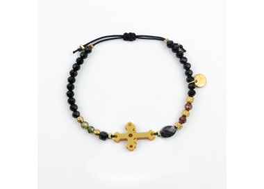 Cruz de la Victoria. Pulsera Cristal y Circón.