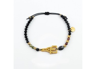 Virgen de Montserrat. Pulsera Cristal y Circón.