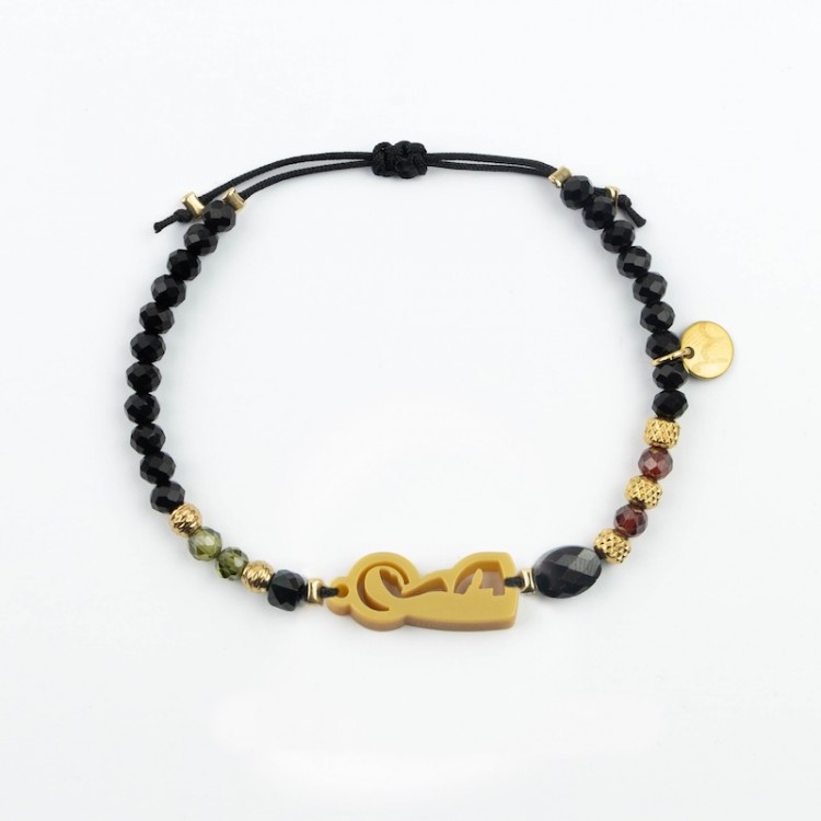 Virgen de la Buena Esperanza. Pulsera Cristal y Circón.