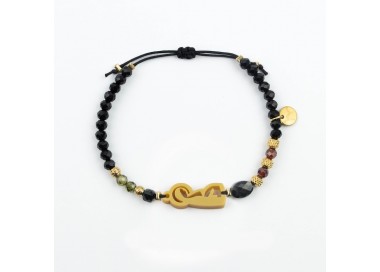 Virgen de la Buena Esperanza. Pulsera Cristal y Circón.