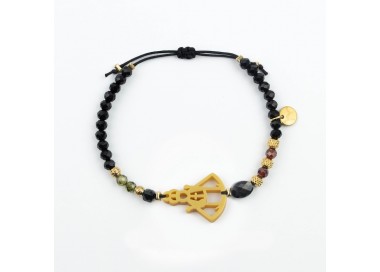 Virgen de la Fuensanta. Pulsera Cristal y Circón.