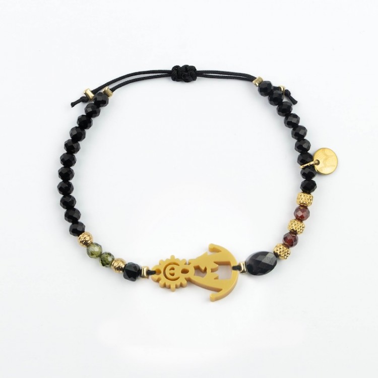 Virgen de los Llanos. Pulsera Cristal y Circón.