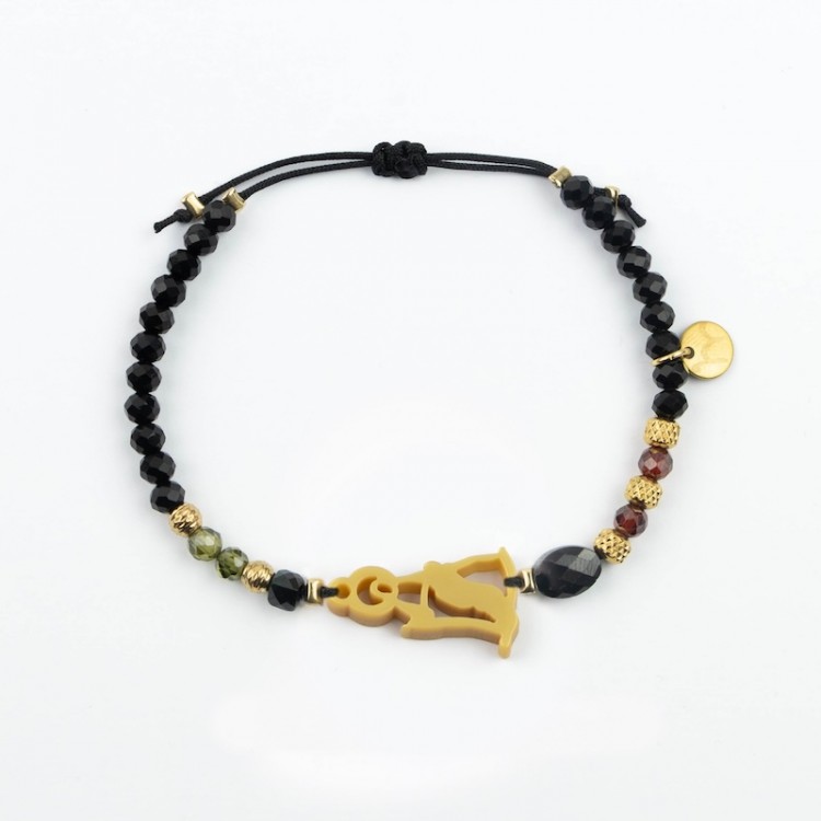 Virgen de la Piedad. Pulsera Cristal y Circón.