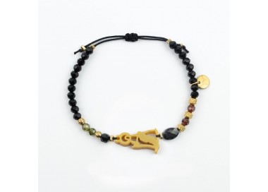 Virgen de la Piedad. Pulsera Cristal y Circón.