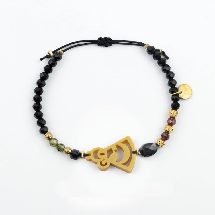 Virgen del Pino. Pulsera Cristal y Circón.