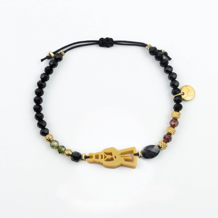 Cristo de Medinaceli. Pulsera Cristal y Circón.