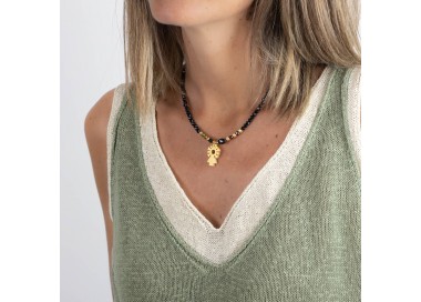 Virgen de San Lorenzo. Gargantilla Cristal y Circón