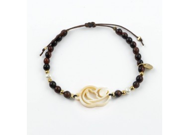 Virgen Madre. Pulsera Piedra y Perla Nácar