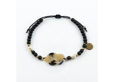 Virgen Madre. Pulsera Piedra y Perla Carey