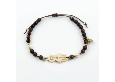 Virgen Milagrosa. Pulsera Piedra y Perla Nácar