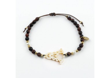 Virgen del Rocío. Pulsera Piedra y Perla Nácar