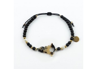 Virgen del Rocío. Pulsera Piedra y Perla Carey